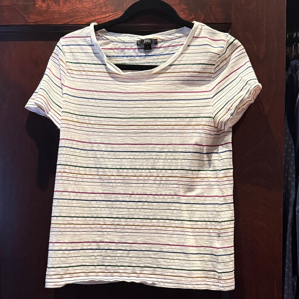 J. Crew Multicolor Striped Short Sleeve Tee